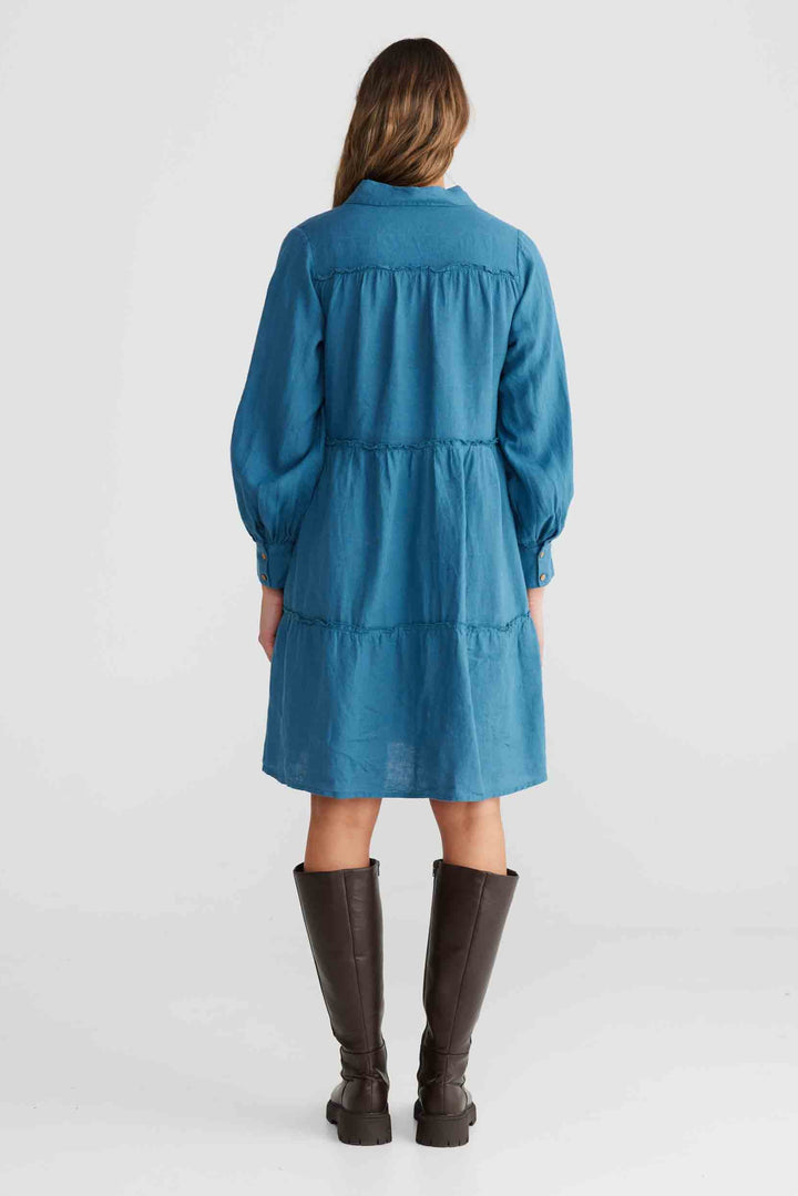 Mia Dress - Blue Steel