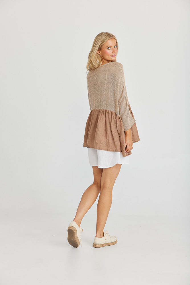 Nikita Top - Saddle Brown