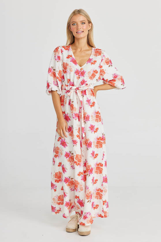 Ava Dress - Bouquet Linen