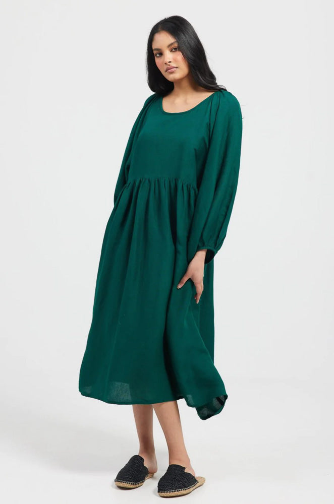 Angel Wings Dress - Emerald