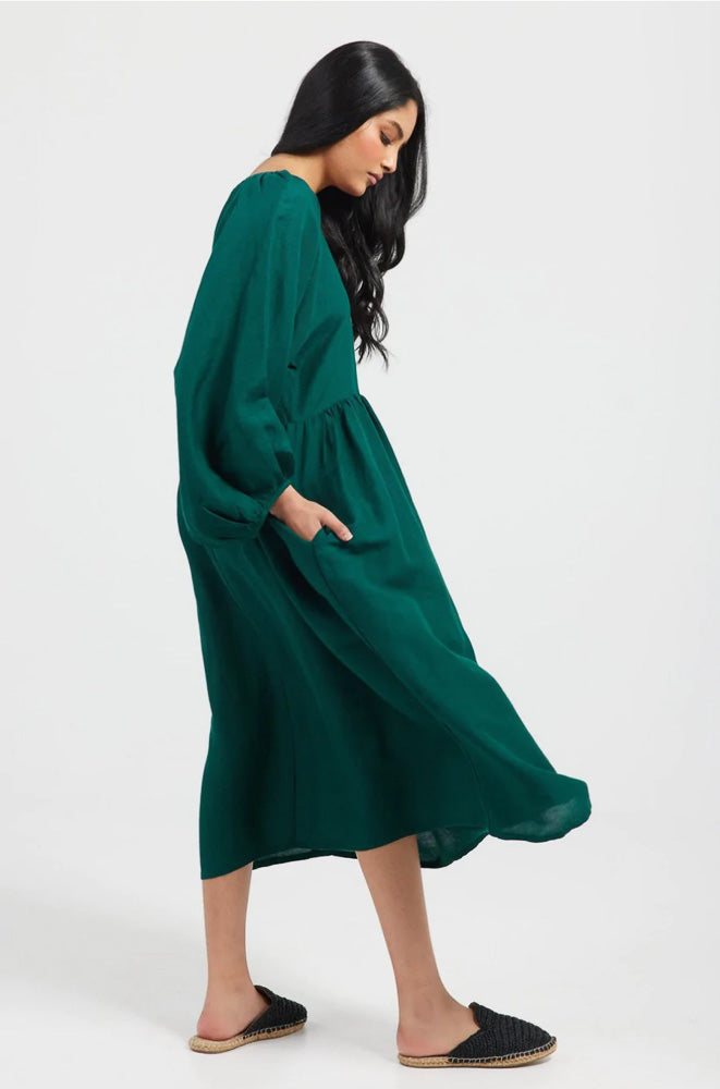 Angel Wings Dress - Emerald