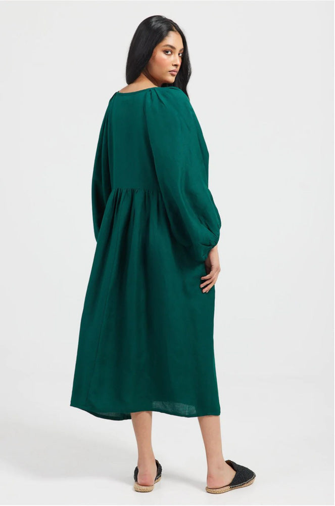 Angel Wings Dress - Emerald