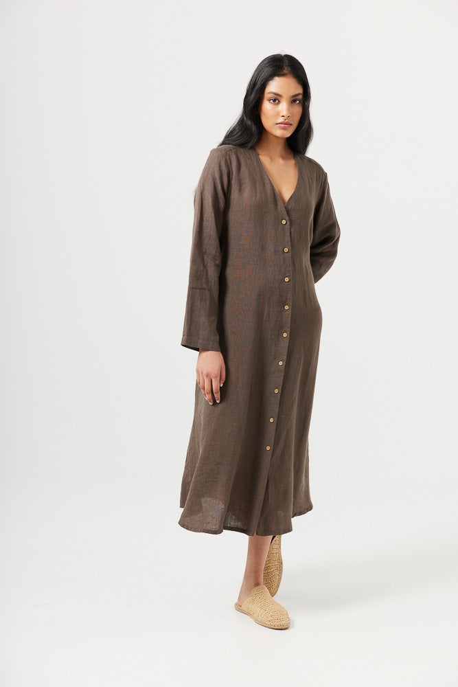 Natalia Dress - Chocolate