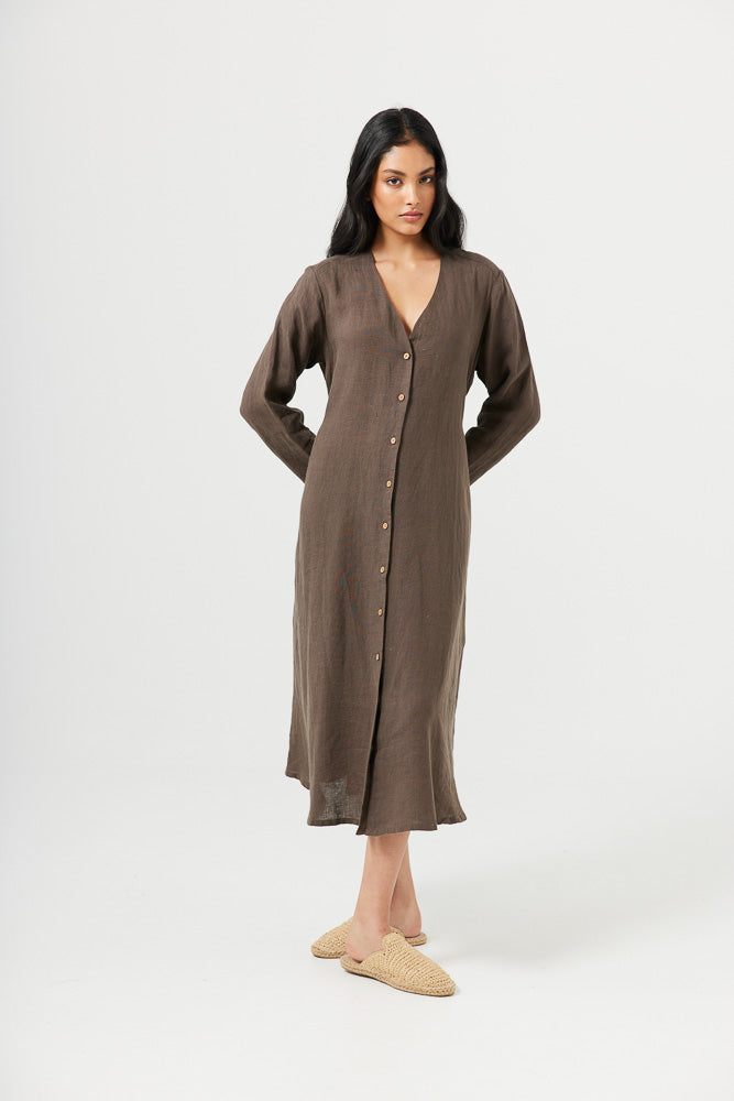 Natalia Dress - Chocolate