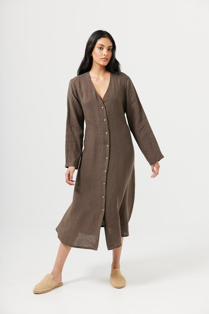 Natalia Dress - Chocolate