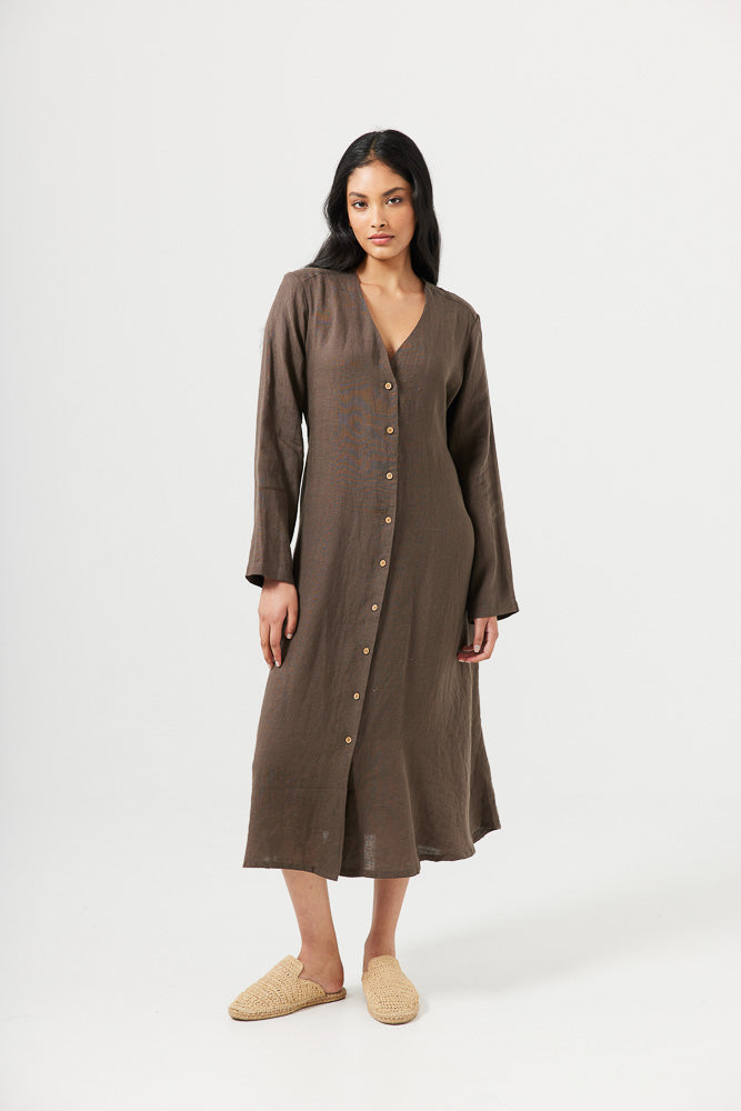 Natalia Dress - Chocolate