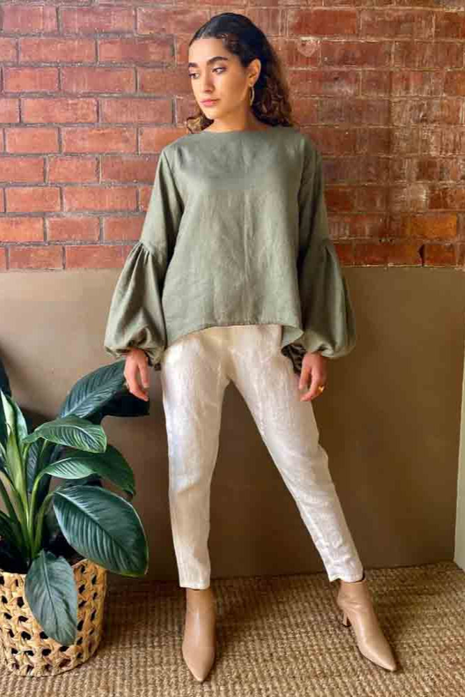 Jogger Pants - Ivory Linen