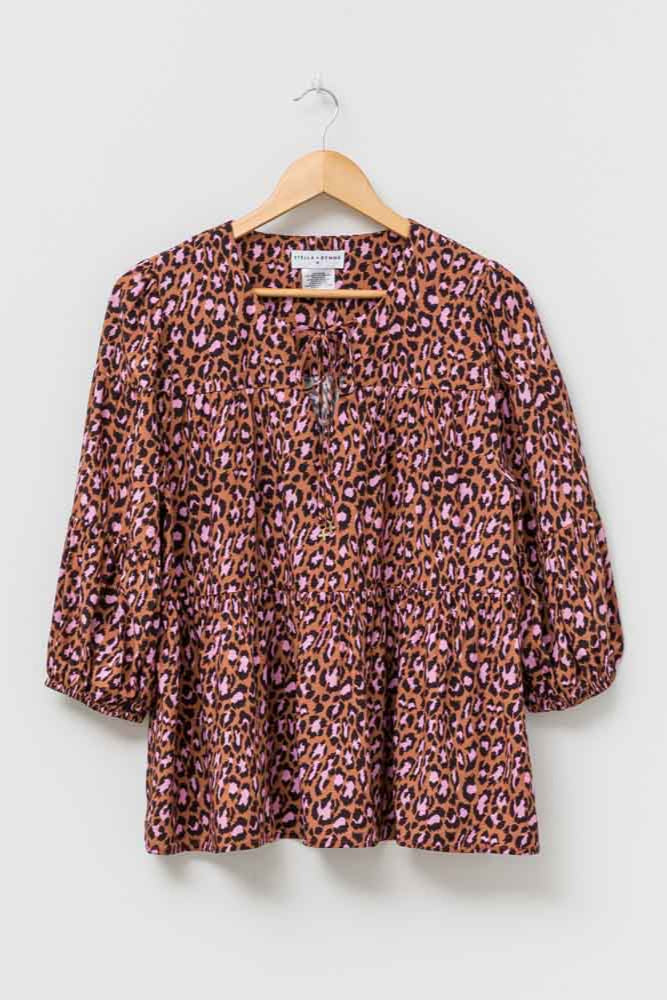 Stella + Gemma Adelaide Shirt - Tropical Leopard 