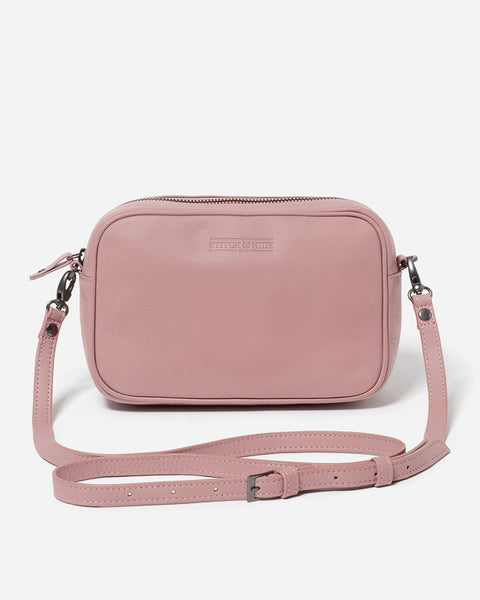 Stitch Hide Taylor Crossbody Bag Dusty Rose