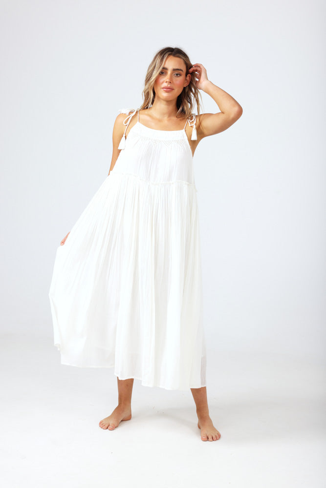 Talisman Raja Dress - White
