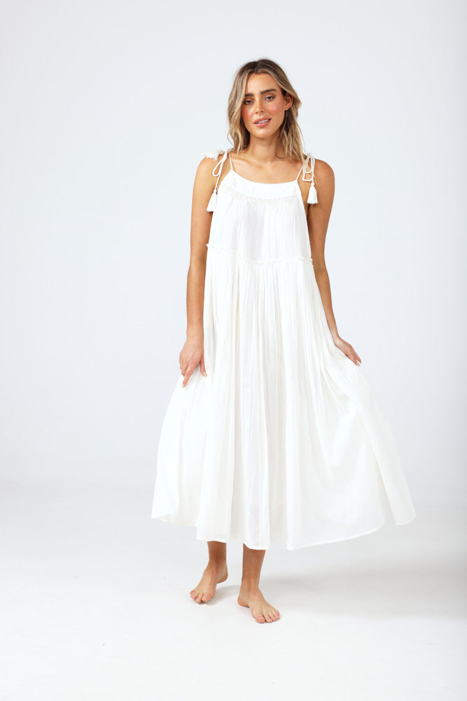 Talisman Raja Dress - White