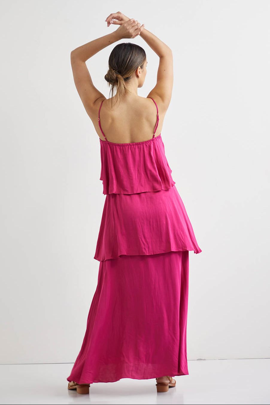 Tier Maxi Dress - Fuschia